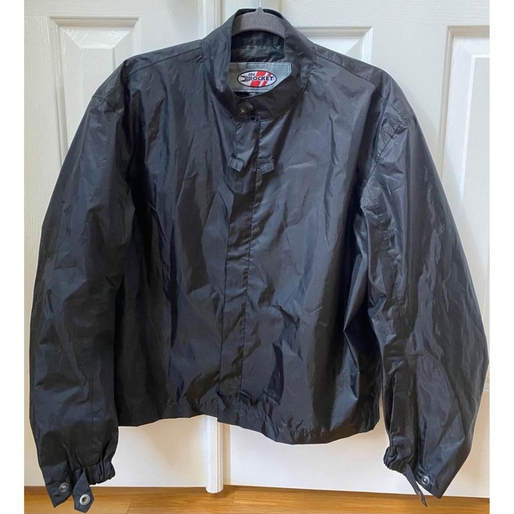 Joe Rocket Black Zip Up MotorcycleBomber Jacket Size Medium